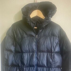 Eddie Bauer EB 550 Luna Peak Down Parka Green Hooded Puffer Jacket Womens XXL